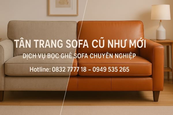 Bọc lại ghế sofa là giải pháp tiết kiệm giúp thay đổi không gian nội thất hiệu quả