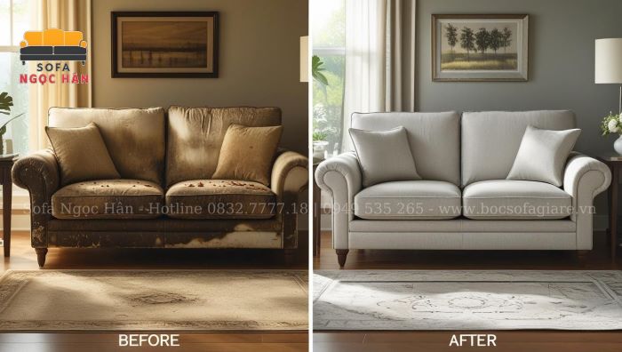 Sofa Ngọc Hân: Biến sofa cũ kỹ thành tuyệt tác mới, nâng tầm không gian sống của bạn.