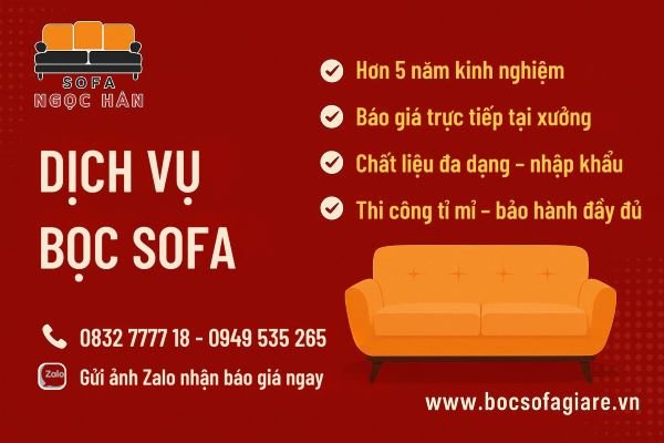 Dịch vụ chuyên nghiệp, báo giá tại xưởng – Sofa Ngọc Hân